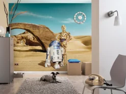 Komar Fototapete »STAR WARS Lost Droids - Größe 368 x 254 cm« bedruckt glatt Kinderzimmer