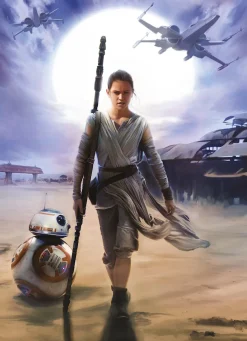 Komar Fototapete »STAR WARS Rey - Größe 184 x 254 cm« bedruckt glatt Kinderzimmer