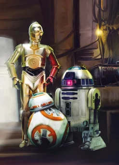 Komar Fototapete »STAR WARS Three Droids - Größe 184 x 254 cm« bedruckt glatt Kinderzimmer