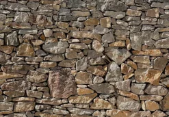 Komar Fototapete »Stone Wall - Größe 368 x 254 cm« bedruckt glatt Wohnzimmer, Schlafzimmer