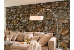 Komar Fototapete »Stone Wall - Größe 368 x 254 cm« bedruckt glatt Wohnzimmer, Schlafzimmer