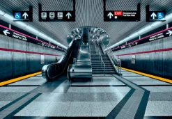 Komar Fototapete »Subway - Größe 368 x 254 cm« bedruckt glatt Wohnzimmer, Schlafzimmer