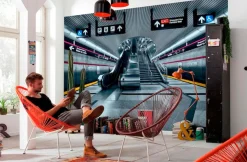 Komar Fototapete »Subway - Größe 368 x 254 cm« bedruckt glatt Wohnzimmer, Schlafzimmer