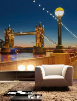 Komar Fototapete »Tower Bridge - Größe 368 x 254 cm« bedruckt glatt Wohnzimmer, Schlafzimmer
