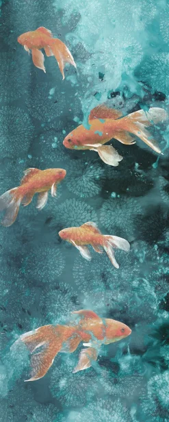 Komar Fototapete »Vlies Fototapete - Fische - Größe 100 x 250 cm« Motiv | bedruckt glatt