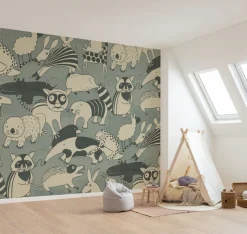 Komar Fototapete »Vlies Fototapete - Wobble Zoo - Größe 300 x 250 cm« Motiv | bedruckt glatt