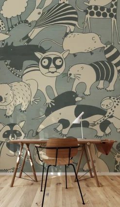 Komar Fototapete »Vlies Fototapete - Wobble Zoo - Größe 300 x 250 cm« Motiv | bedruckt glatt