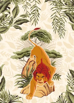 Komar Fototapete »Vlies Fototapete - Lion King Long Live The King - Größe 200 x 280 cm« Comic | bedruckt glatt
