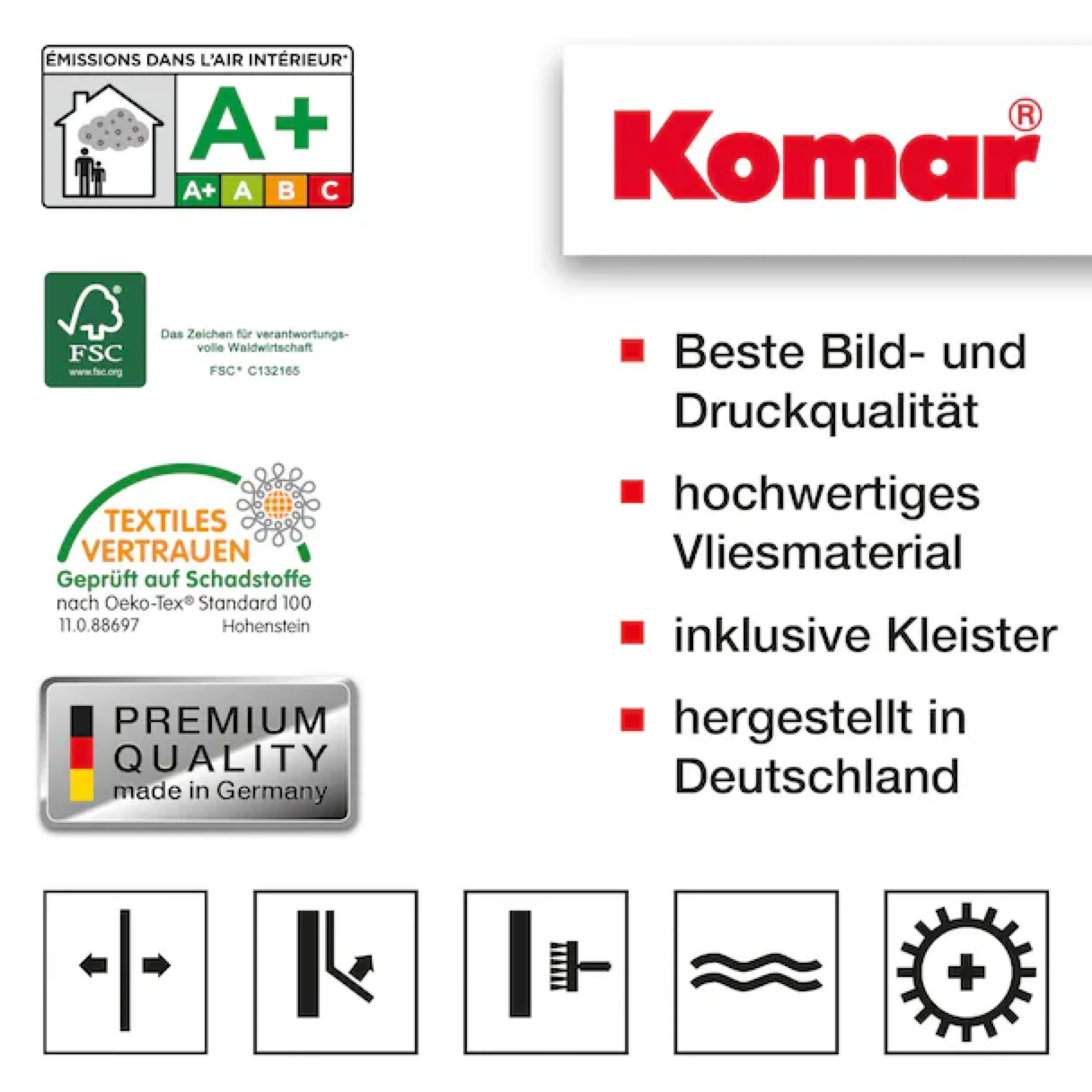 Komar Fototapete »Vlies Fototapete - Pfau - Größe 200 x 250 cm« Motiv | bedruckt glatt