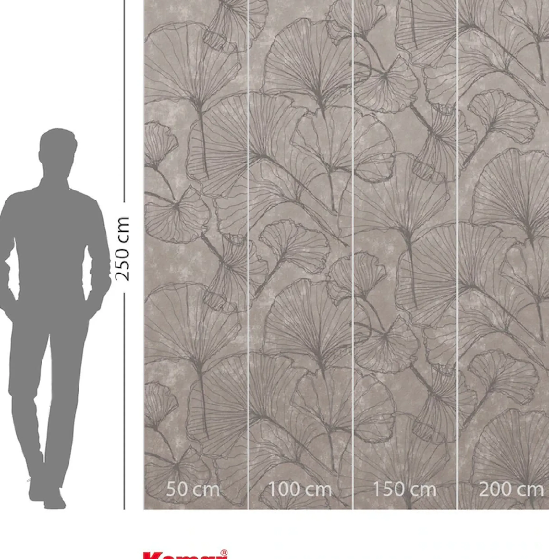 Komar Fototapete »Vlies Fototapete - Ginko Stone - Größe 200 x 250 cm« Motiv | bedruckt glatt