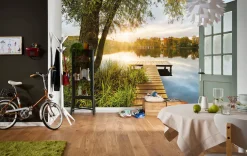 Komar Fototapete »Vlies- Picnic - Größe 368 x 248 cm« bedruckt glatt Wohnzimmer, Schlafzimmer