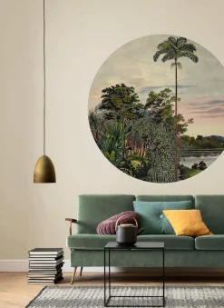 Komar Fototapete »Vlies selbstklebend - Vintage Landscape - Größe 125 x 125 cm« bedruckt glatt Wohnzimmer, Schlafzimmer