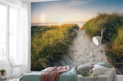 Komar Fototapete »Vlies- Way to the Beach - Größe 368 x 248 cm« bedruckt glatt Wohnzimmer, Schlafzimmer