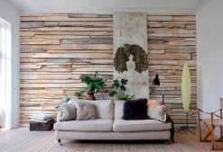 Komar Fototapete »Whitewashed Wood - Größe 368 x 254 cm« bedruckt glatt Wohnzimmer, Schlafzimmer