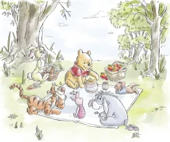 Komar Kindertapete »Disney Winnie the Pooh Nice for Picnics« bedruckt glatt