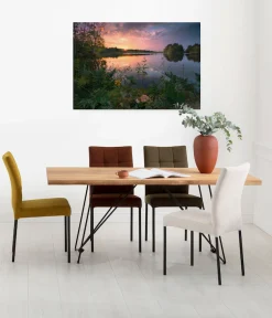 Komar Leinwandbild »Abends in Schweden - Größe 90 x 60 cm« Baum | Berge | Blumen | Blätter | Foto | Jahreszeiten | Landschaft | Meer