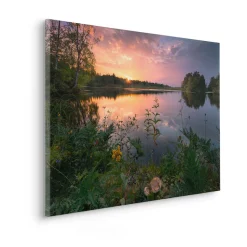 Komar Leinwandbild »Abends in Schweden - Größe 90 x 60 cm« Baum | Berge | Blumen | Blätter | Foto | Jahreszeiten | Landschaft | Meer
