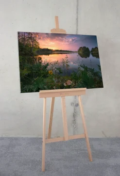 Komar Leinwandbild »Abends in Schweden - Größe 90 x 60 cm« Baum | Berge | Blumen | Blätter | Foto | Jahreszeiten | Landschaft | Meer