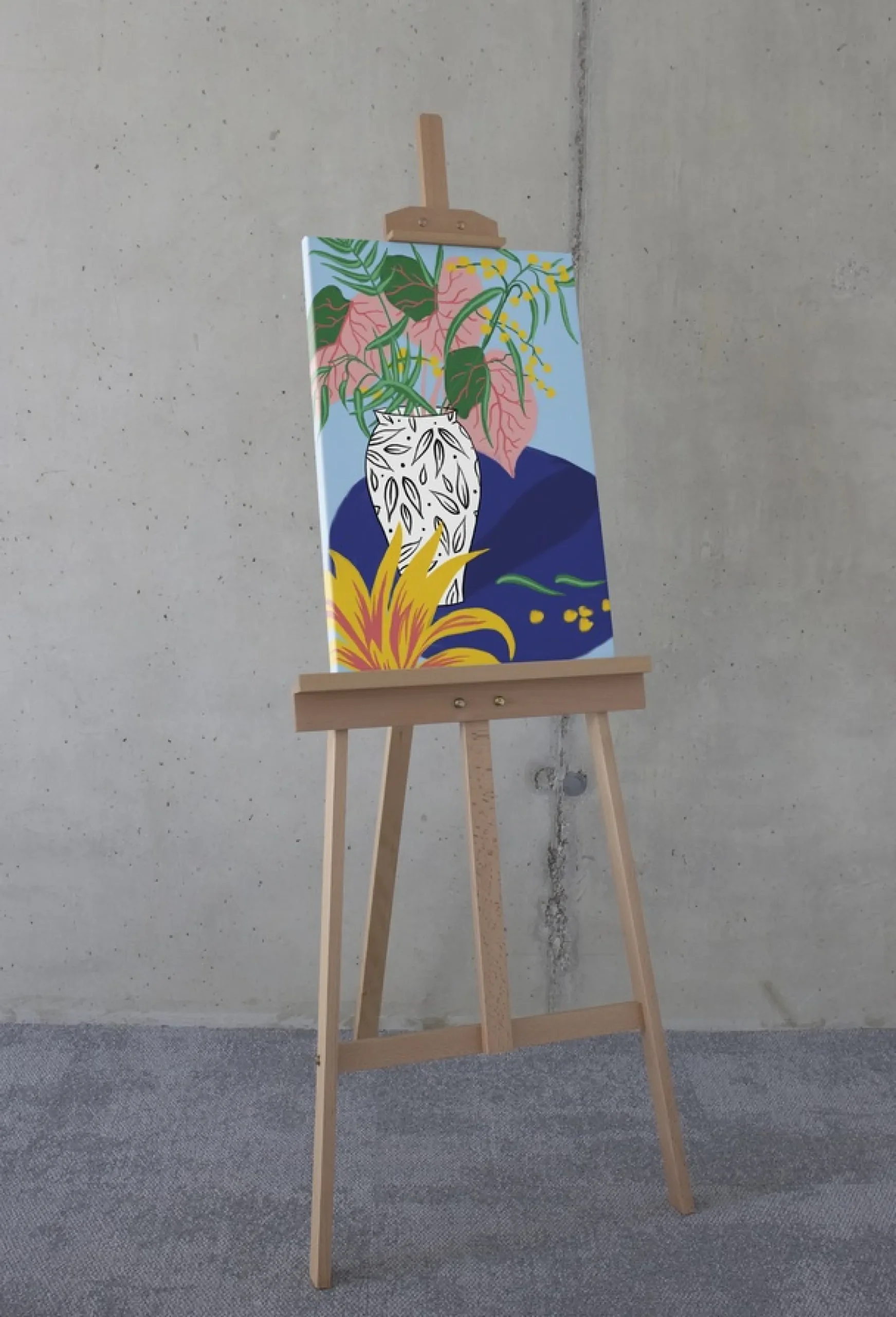 Komar Leinwandbild »Funky Vase - Größe 40 x 60 cm« Natur 1 Stk. tlg. Keilrahmenbild mi Echtholzrahmen