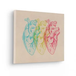 Komar Leinwandbild »Heart Variants - Größe 30 x 40 cm« Natur 1 Stk. tlg. Keilrahmenbild mi Echtholzrahmen