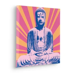 Komar Leinwandbild »Hippie Buddha - Größe 40 x 40 cm« Natur 1 Stk. tlg. Keilrahmenbild mi Echtholzrahmen