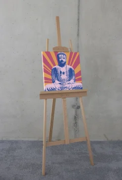 Komar Leinwandbild »Hippie Buddha - Größe 40 x 40 cm« Natur 1 Stk. tlg. Keilrahmenbild mi Echtholzrahmen