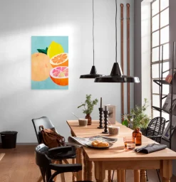 Komar Leinwandbild »Mint and Lemonade - Größe 40 x 60 cm« Natur 1 Stk. tlg. Keilrahmenbild mi Echtholzrahmen