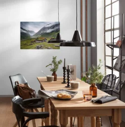 Komar Leinwandbild »Moody Mountains - Größe 60 x 40 cm« Baum | Berge | Blumen | Blätter | Foto | Jahreszeiten | Landschaft | Meer