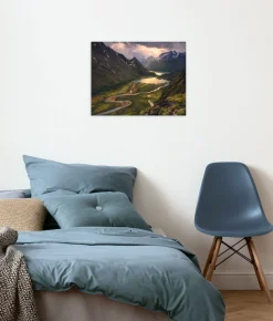 Komar Leinwandbild »Northern Light - Größe 40 x 30 cm« Baum | Berge | Blumen | Blätter | Foto | Jahreszeiten | Landschaft | Meer