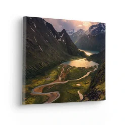 Komar Leinwandbild »Northern Light - Größe 40 x 30 cm« Baum | Berge | Blumen | Blätter | Foto | Jahreszeiten | Landschaft | Meer