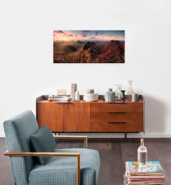 Komar Leinwandbild »Primeval Days - Größe 90 x 40 cm« Baum | Berge | Blumen | Blätter | Foto | Jahreszeiten | Landschaft | Meer