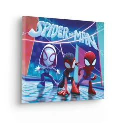 Komar Leinwandbild »Spidey and His Amazing Friends Glowy Spideys - Größe 40 x 30 cm« 1 Stk. tlg. Keilrahmenbild mit Echtholzrahmen, Kinderzimmer
