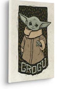 Komar Leinwandbild »Star Wars The Mandalorian Grogu Lino-Cut« Disney 1 Stk. tlg. 30 x 40 cm (Breite x Höhe) - Kinderzimmer, Dekoration