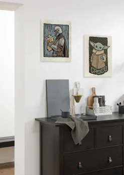 Komar Leinwandbild »Star Wars The Mandalorian Grogu Lino-Cut« Disney 1 Stk. tlg. 30 x 40 cm (Breite x Höhe) - Kinderzimmer, Dekoration