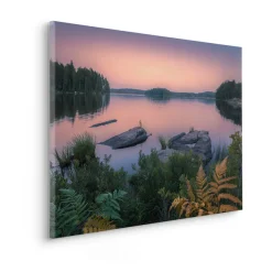 Komar Leinwandbild »Swedish Blues - Größe 90 x 60 cm« Baum | Berge | Blumen | Blätter | Foto | Jahreszeiten | Landschaft | Meer