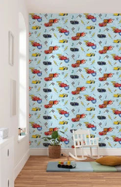 Komar Vliestapete »Cars Let's Race« bedruckt glatt Rolle mit 53 x 1005 cm