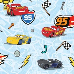 Komar Vliestapete »Cars Let's Race« bedruckt glatt Rolle mit 53 x 1005 cm