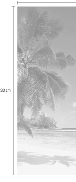 Komar Vliestapete »Digitaldruck Vlies -Coconut Bay - Größe 100 x 280 cm« bedruckt glatt Wohnzimmer, Schlafzimmer