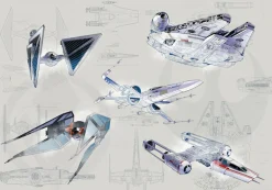 Komar Vliestapete »Digitaldruck Vlies -Star Wars Blueprint Light - Größe 400 x 280 cm« bedruckt glatt Kinderzimmer