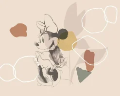 Komar Vliestapete »Digitaldruck Vlies -Minnie Soft Shapes - Größe 350 x 280 cm« bedruckt glatt Kinderzimmer