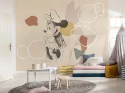 Komar Vliestapete »Digitaldruck Vlies -Minnie Soft Shapes - Größe 350 x 280 cm« bedruckt glatt Kinderzimmer
