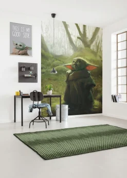 Komar Vliestapete »Digitaldruck Vlies -Mandalorian Grogu Acrylic - Größe 200 x 280 cm« bedruckt glatt Kinderzimmer
