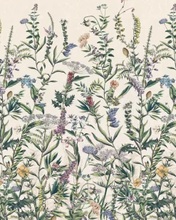 Komar Vliestapete »Digitaldruck Vlies -Flowering Herbs - Größe 200 x 250 cm« bedruckt glatt Wohnzimmer, Schlafzimmer