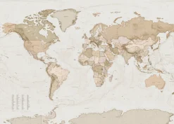 Komar Vliestapete »Digitaldruck Vlies -Earth Map - Größe 350 x 250 cm« bedruckt glatt Wohnzimmer, Schlafzimmer