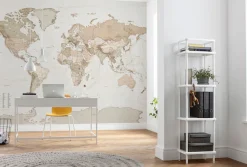 Komar Vliestapete »Digitaldruck Vlies -Earth Map - Größe 350 x 250 cm« bedruckt glatt Wohnzimmer, Schlafzimmer