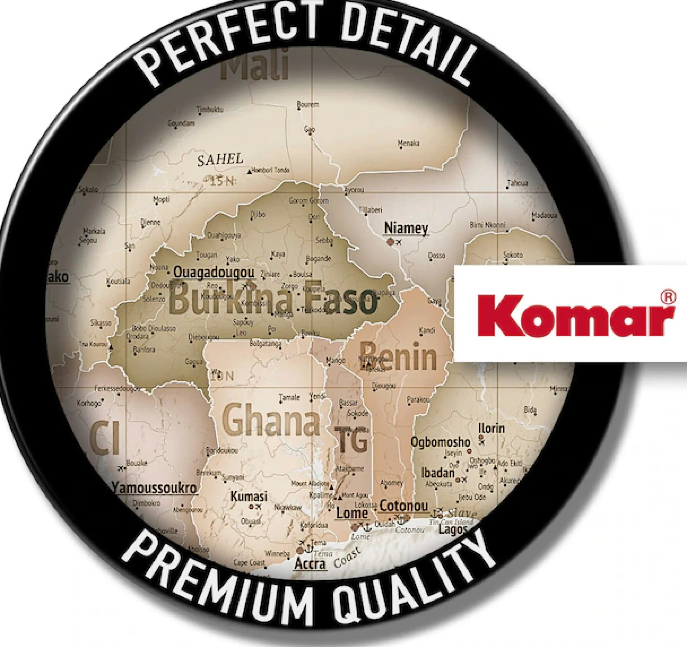 Komar Vliestapete »Digitaldruck Vlies -Earth Map - Größe 350 x 250 cm« bedruckt glatt Wohnzimmer, Schlafzimmer