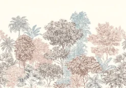Komar Vliestapete »Digitaldruck Vlies -Painted Trees - Größe 400 x 280 cm« bedruckt glatt Wohnzimmer, Schlafzimmer