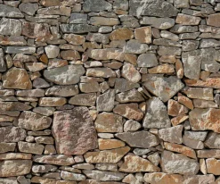 Komar Vliestapete »Digitaldruck Vlies -Stone Wall - Größe 300 x 250 cm« bedruckt glatt Wohnzimmer, Schlafzimmer