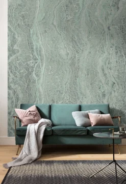 Komar Vliestapete »Digitaldruck Vlies -Marble Mint - Größe 200 x 280 cm« bedruckt glatt Wohnzimmer, Schlafzimmer