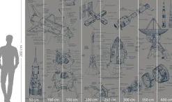 Komar Vliestapete »Digitaldruck Vlies -Spacecraft Architecture - Größe 400 x 280 cm« bedruckt glatt Kinderzimmer